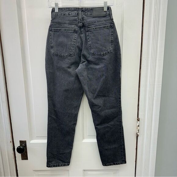 Everlane curvy 90's cheeky straight ankle button fly black jeans women's 25 - Picture 5 of 8